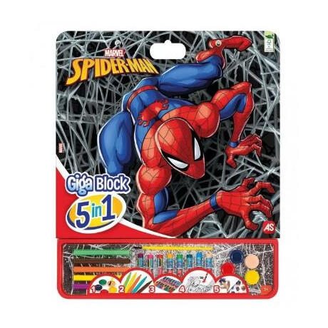 Σετ Ζωγραφικης Giga Block 5 in 1 Spiderman