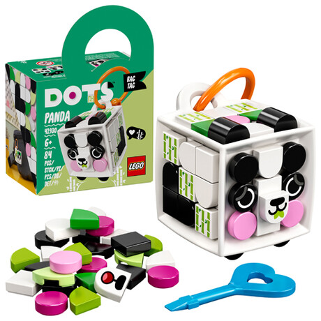 Lego Dots: bag tag Panda