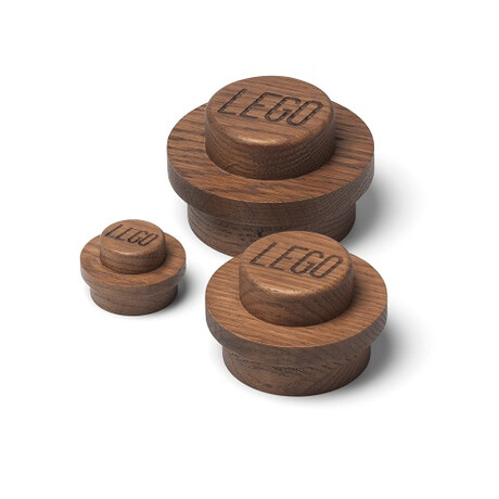 Lego® σετ Ξυλινες Κρεμαστρες Τοιχου oak Dark Stained - 40160901