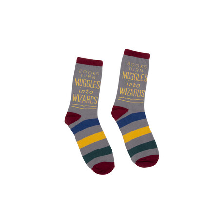 Books Turn Muggles Into Wizards Socks - Large