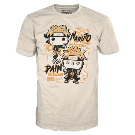 Funko Boxed Pop! Tees: Naruto Shippuden - Naruto vs Pain t-Shirt (s)
