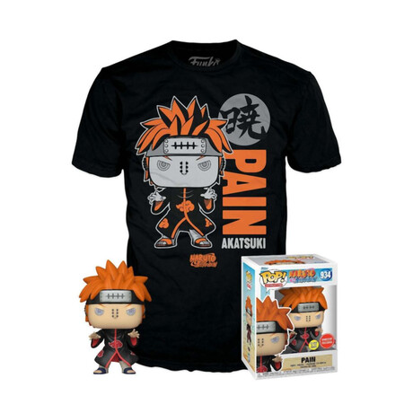 Funko Pop!  Tees (Adult): Naruto Shippuden - Pain (Pu/glows in the Dark) Vinyl Figure and t-Shirt (m)