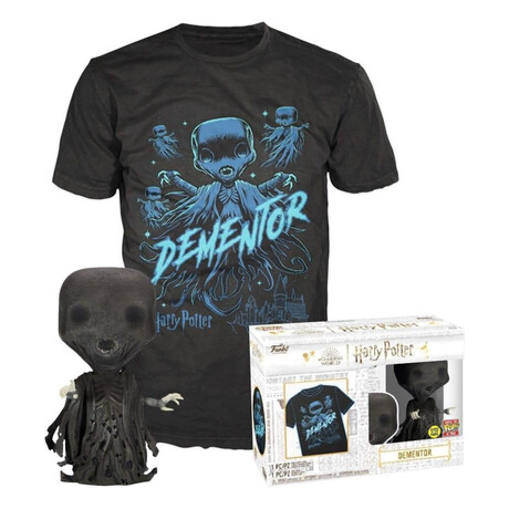 Funko Pop!  tee (Adult): Harry Potter - Dementor (Glows in the Dark) Vinyl Figure and t-Shirt (s)