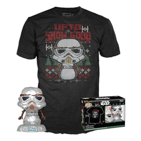 Funko Pop!  tee (Adult): Disney Star Wars - Holiday Stormtrooper (Metallic) Vinyl Figure  t-Shirt (Xl)