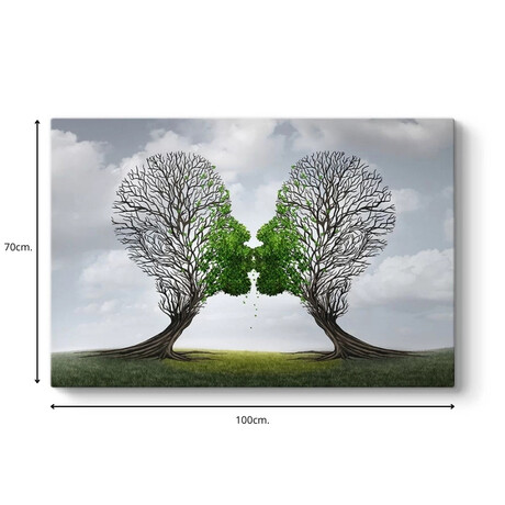 Πίνακας σε Καμβά "trees Growing With Love" Megapap Ψηφιακής Εκτύπωσης 100x70x3εκ.