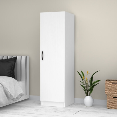 Ντουλάπα Ρούχων Victoria Megapap Μονόφυλλη Χρώμα Λευκό 50x60x181εκ.