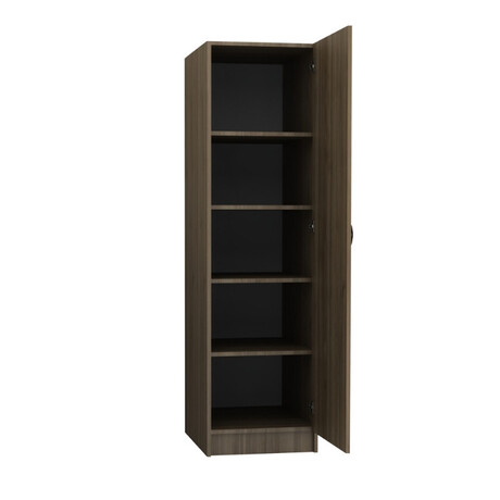 Ντουλάπα Ρούχων Victoria Megapap Μονόφυλλη Χρώμα Καρυδί 50x60x181εκ.