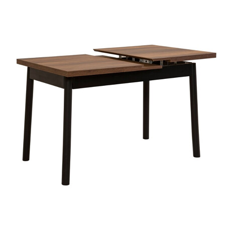 Τραπέζι Jemmy Megapap Επεκτεινόμενο Χρώμα Καρυδί - Μαύρο 120/153x75x77εκ.