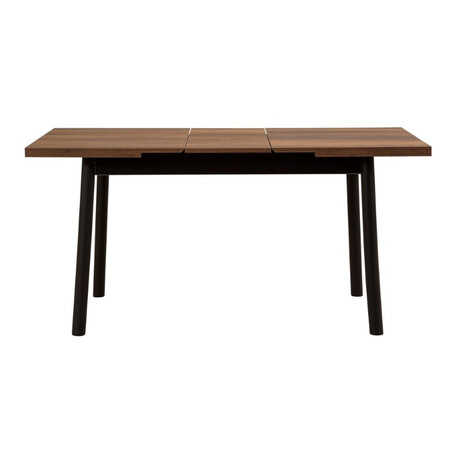 Τραπέζι Jemmy Megapap Επεκτεινόμενο Χρώμα Καρυδί - Μαύρο 120/153x75x77εκ.