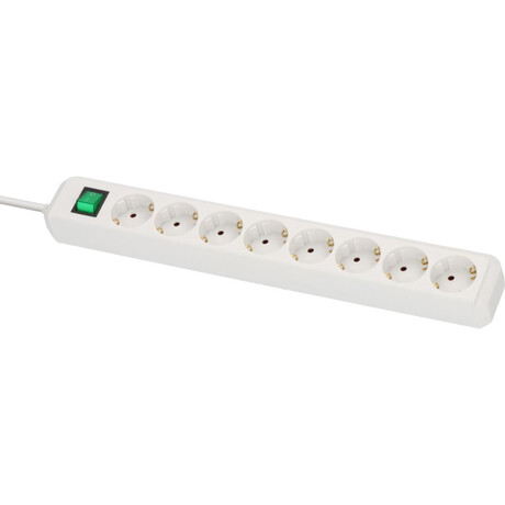 Brennenstuhl eco-Line Πολύπριζο Ασφαλείας 8 Θέσεων με Διακόπτη και Καλώδιο 3m/ H05vv-f/ 3g1,5 White (1159320018) (Bnn1159320018)