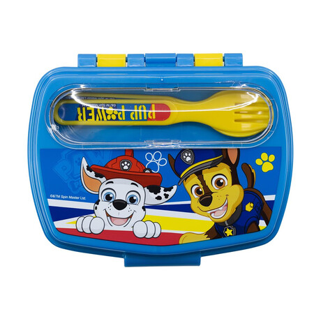 Stor: paw Patrol pup Power - Funny Sandwich box With Cutlery (74609)