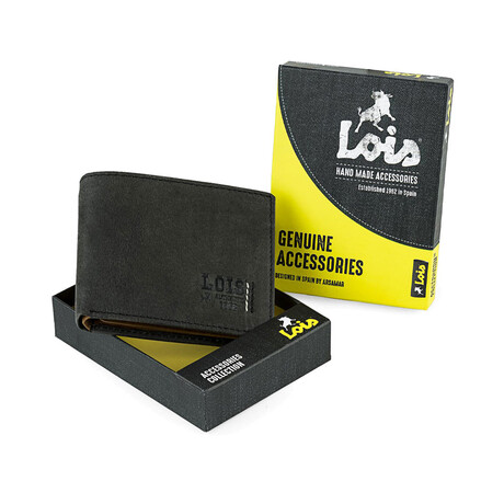 Πορτοφόλι Ανδρικό Δερμάτινο Lois Μαύρο 202812-01