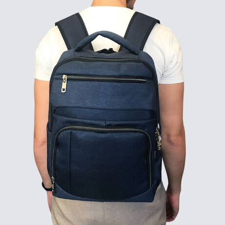 Σακίδιο με Θήκη Laptop 15,6'' DIAMOND Μπλε DM008