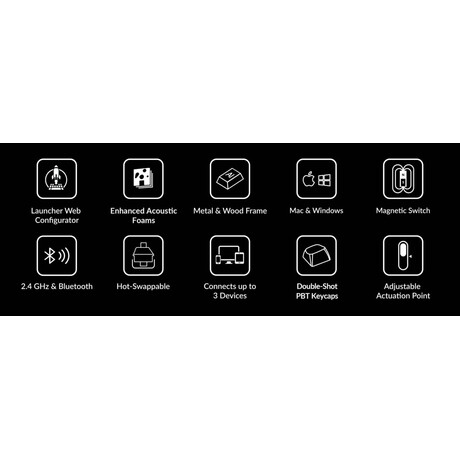 Keychron K2 HE (K2H-Q1) Wireless Magnetic Hall Effect RGB Keyboard 75% US Special Edition Wood White