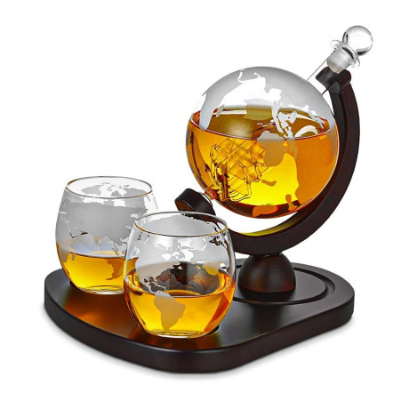 Deluxe Globe Decanter set - σετ Καράφα Deluxe Globe