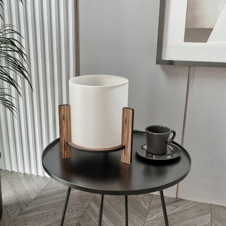 Φωτιστικό Επιτραπέζιο Pine Megapap e27 mdf Χρώμα Καρυδί - Κρεμ Ø20x20εκ. Φωτιστικό Επιτραπέζιο Pine Megapap e27 mdf Χρώμα Καρυδί - Κρεμ Ø20x20εκ.