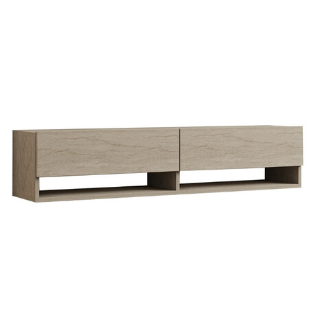 Έπιπλο Τηλεόρασης Επιτοίχιο Arges Megapap Χρώμα Travertine 140x29,6x30εκ.
