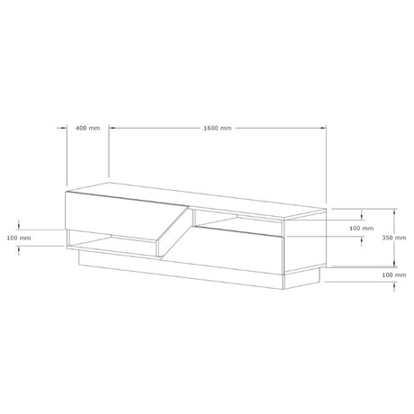 Έπιπλο Τηλεόρασης Koza Megapap Χρώμα Travertine 160x40x45εκ.