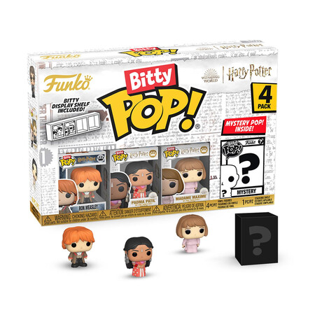 Funko Bitty Pop! 4-Pack: Harry Potter Goblet of Fire - ron Weasley, Padma Patil, Madame Maxim, Mystery Pop! Vinyl Figures