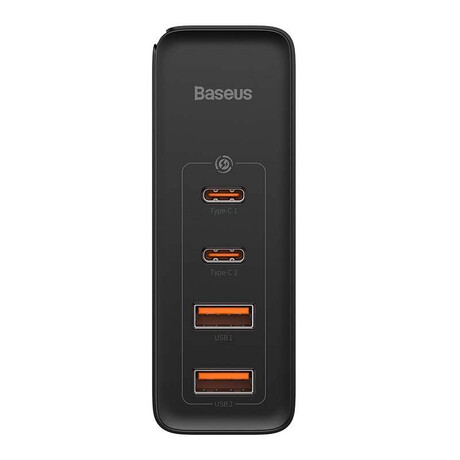Baseus Φορτιστής Ταξιδιού Gan2 pro Quick 2xusb + 2xusb-c 100w eu (Μαύρο)
