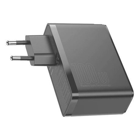 Baseus Φορτιστής Ταξιδιού Gan2 pro Quick 2xusb + 2xusb-c 100w eu (Μαύρο)