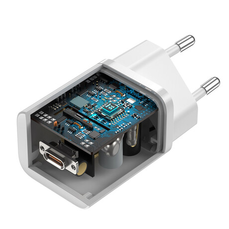 Baseus Γρήγορος Φορτιστής Super si 1c 25w (Λευκό)
