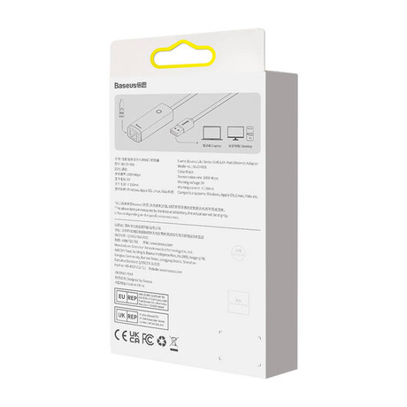 Baseus Αντάπτορας Δικτύου Lite Series usb σε Rj45 (Μαύρο)