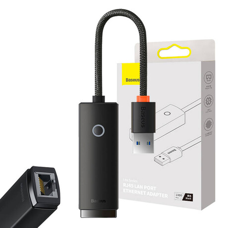Baseus Αντάπτορας Δικτύου Lite Series usb σε Rj45 (Μαύρο)