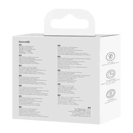 Baseus Ασύρματα Ακουστικά tws Bowie Wm02 (Λευκό)