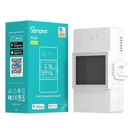 Sonoff Έξυπνος Διακόπτης/μετρητής Ισχύος Wifi Powr320d (Λευκό)