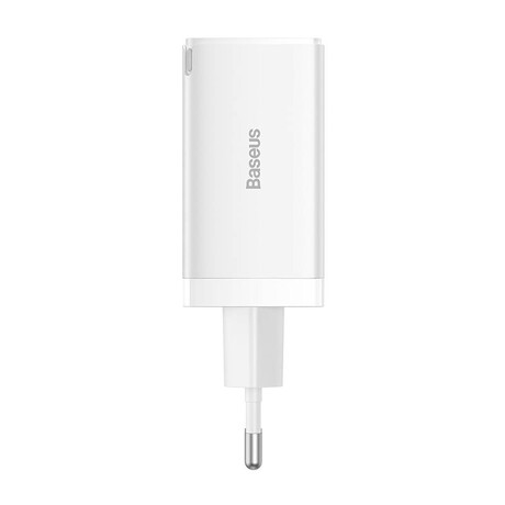 Baseus Φορτιστής Gan5 pro 2xusb-c + usb 65w (Λευκό)