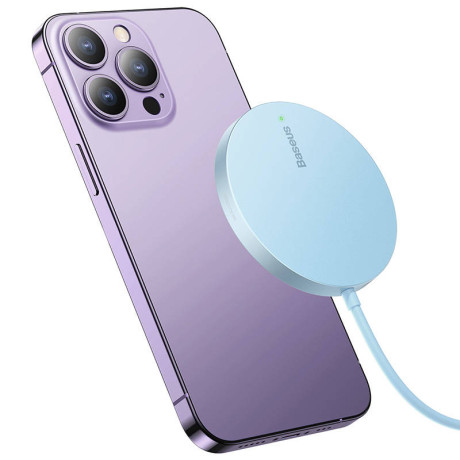 Baseus Μαγνητικός Ασύρματος Φορτιστής Simple Mini3 15w (Γαλάζιο)