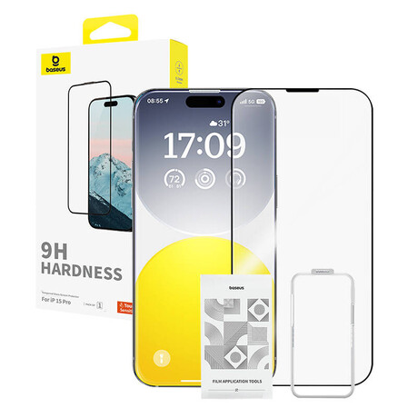 Baseus Προστατευτικό Οθόνης Tempered Glass Diamond 0.3mm για Iphone 15 pro (Διαφανές)