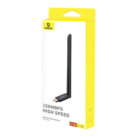 Baseus Αντάπτορας Δικτύου wi-fi Fastjoy με Κεραία, 150mbps (Μαύρο)