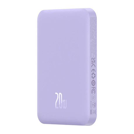 Baseus Powerbank Magnetic Mini 5000mah, usb-c 20w (Λιλά)