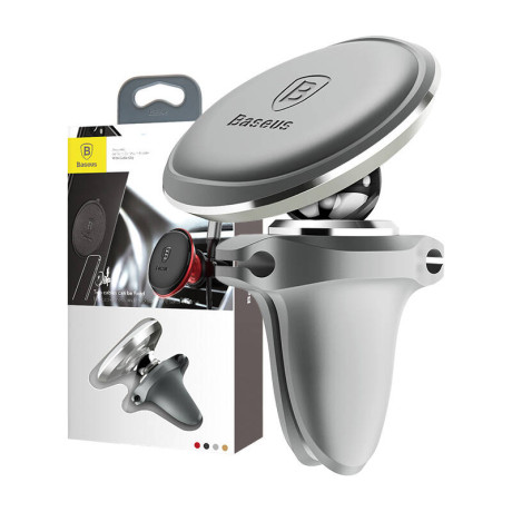 Baseus Μαγνητική Βάση Κινητού για το Αυτοκίνητο για Τοποθέτηση Στους Αεραγωγούς (Ασημί)