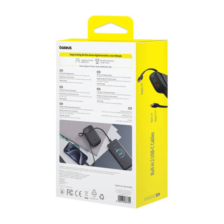 Powerbank Baseus Qpow 2 10000mah 30w 2xusb-c (Black)