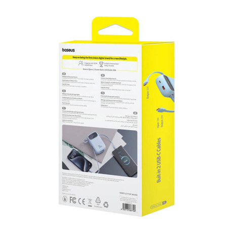 Powerbank Baseus Qpow 2 10000mah 30w 2xusb-c (Blue)