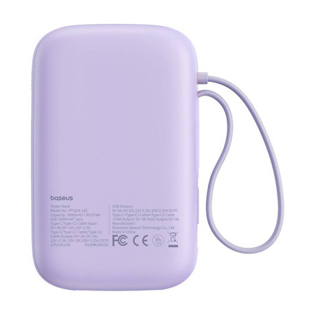 Baseus Qpow 2 10000mah 30w 2xusb-c Powerbank (Purple)