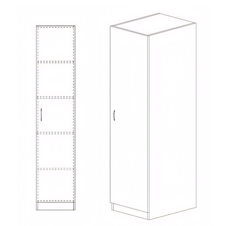 Ντουλάπα ArteLibre MARGRETE Γκρι Μοριοσανίδα 48x40x180cm