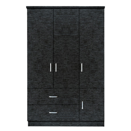 Ντουλάπα ArteLibre TUBEROSA Μαύρο Μοριοσανίδα 120x50x180cm