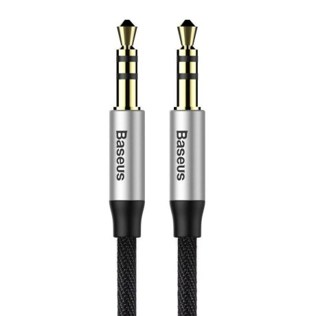 Baseus Καλώδιο Ήχου Yiven Mini Jack 3.5mm Aux, 1m (Μαύρο/ασημί)