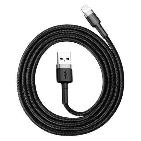 Baseus Καλώδιο usb σε Lightning Cafule 2.4a 0.5m (Γκρι/μαύρο)