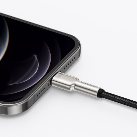 Baseus Καλώδιο usb σε Lightning Cafule Metal Braided, 2.4a, 1m (Μαύρο)
