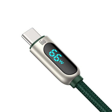 Baseus Καλώδιο usb σε usb-c με Οθόνη, 66w, 1m (Πράσινο)