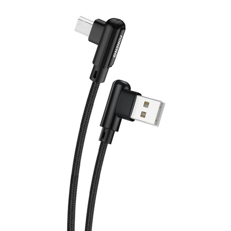 Foneng x70 Angled usb to Micro usb Cable, 3a, 1m (Black)