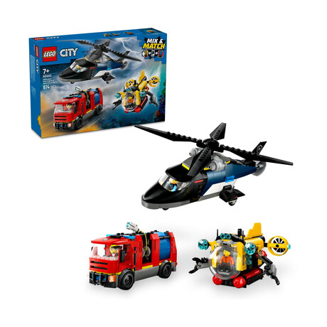 Lego® City: Helicopter, Fire Truck &Amp; Submarine Remix (60462)