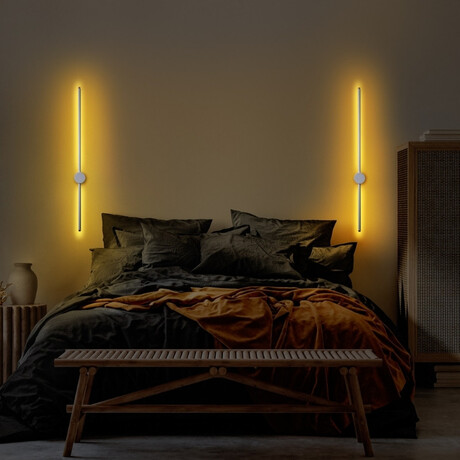 Απλίκα Τοίχου led Trooper Megapap Μεταλλική Χρώμα Γκρι 7x10x91εκ.