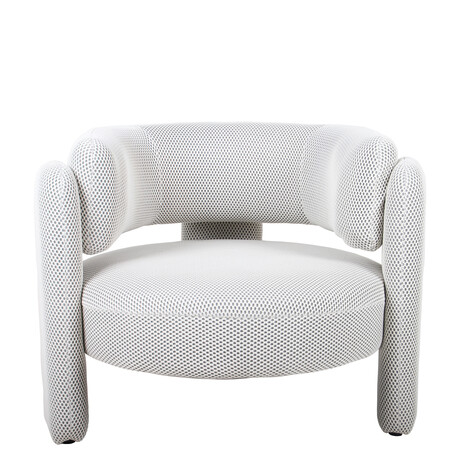 Πολυθρόνα ArteLibre ADRASTEA Λευκό Ύφασμα 94x88x73cm
