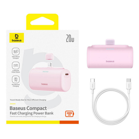 Powerbank os-Baseus Compact ip 5000mah 20w (Pink)